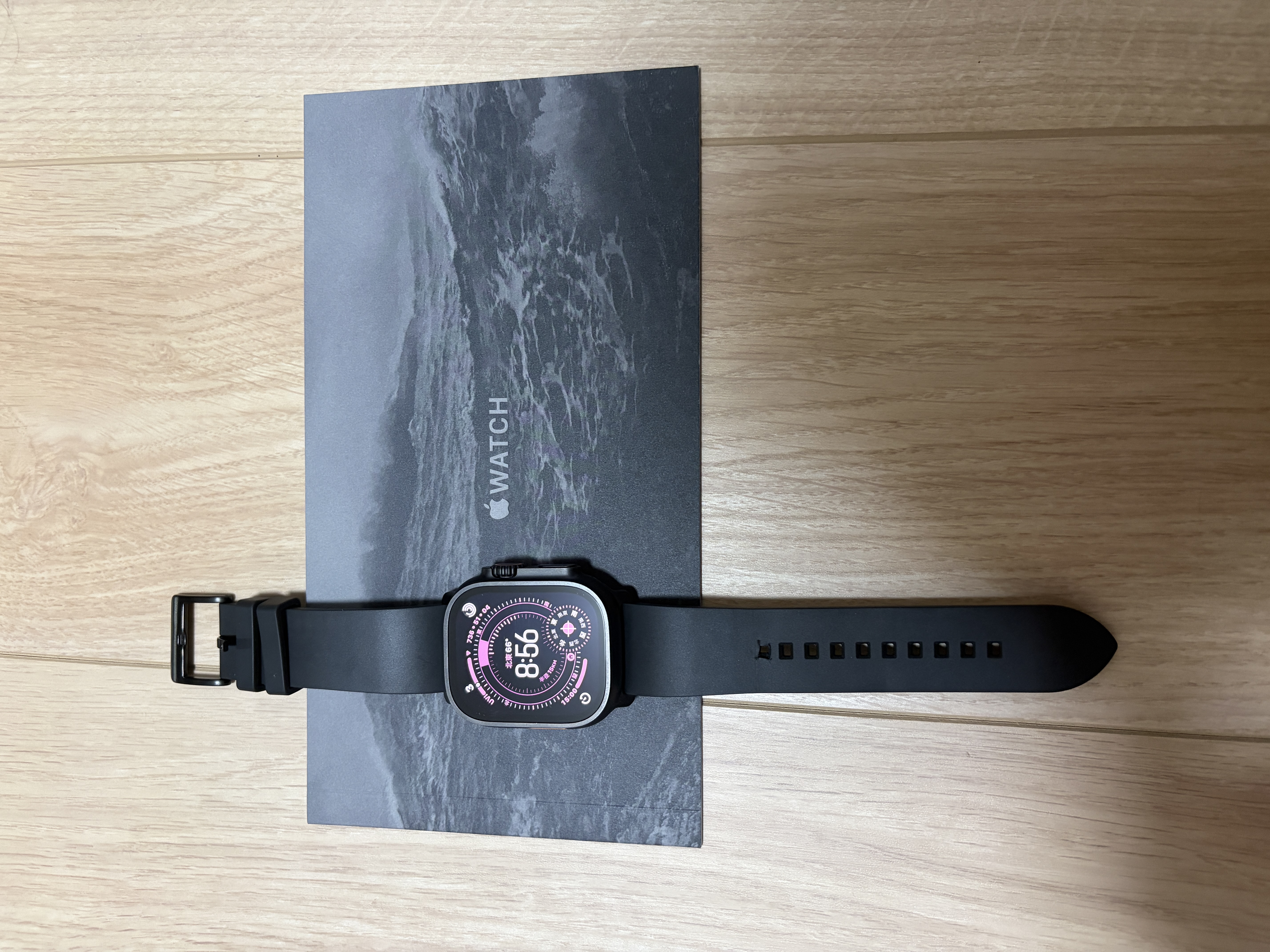 ラップとペース記録に使用した Apple Watch Ultra 2 の実物